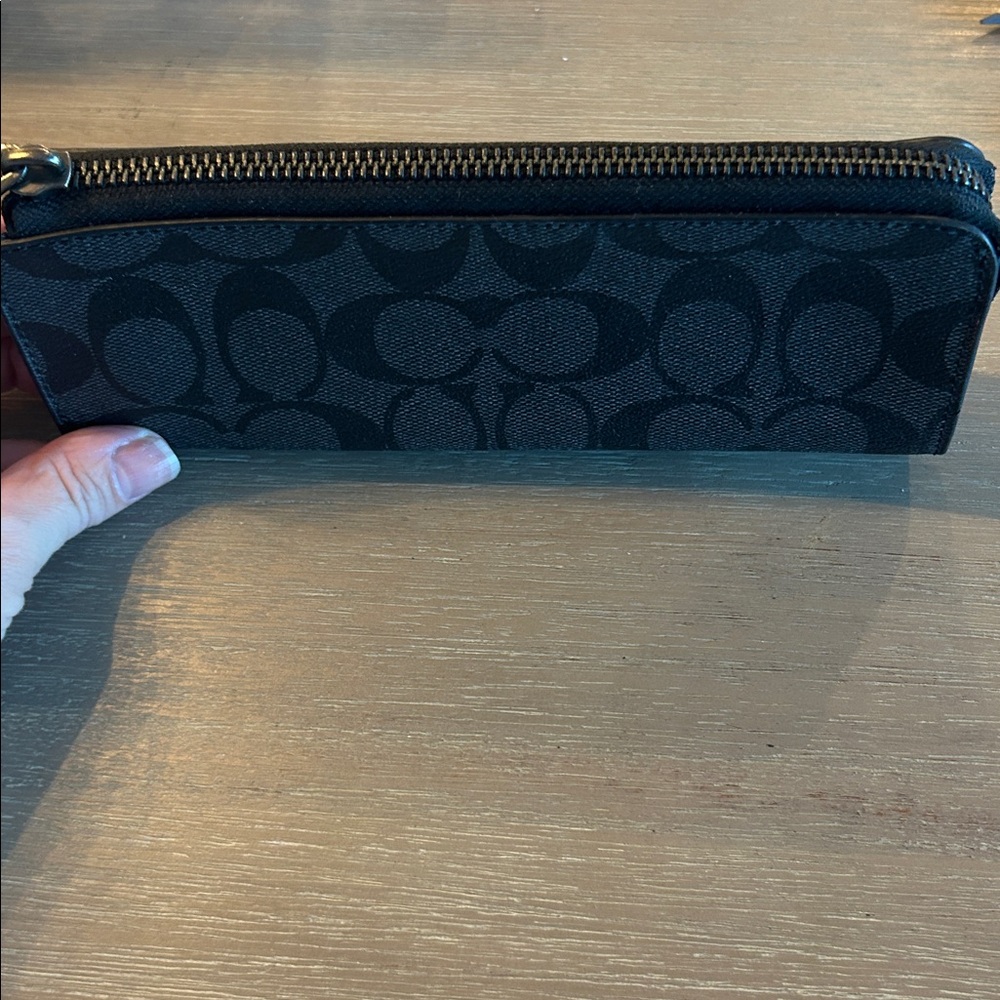 Coach Black Signature Zip Pencil Case - Picture 5 of 5
